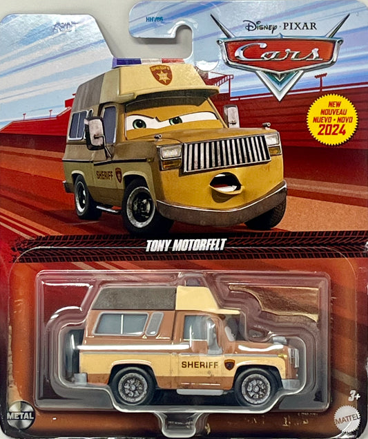 Disney Pixar Cars Tony Motorfelt Sheriff Die-cast Car 1:55 Mattel
