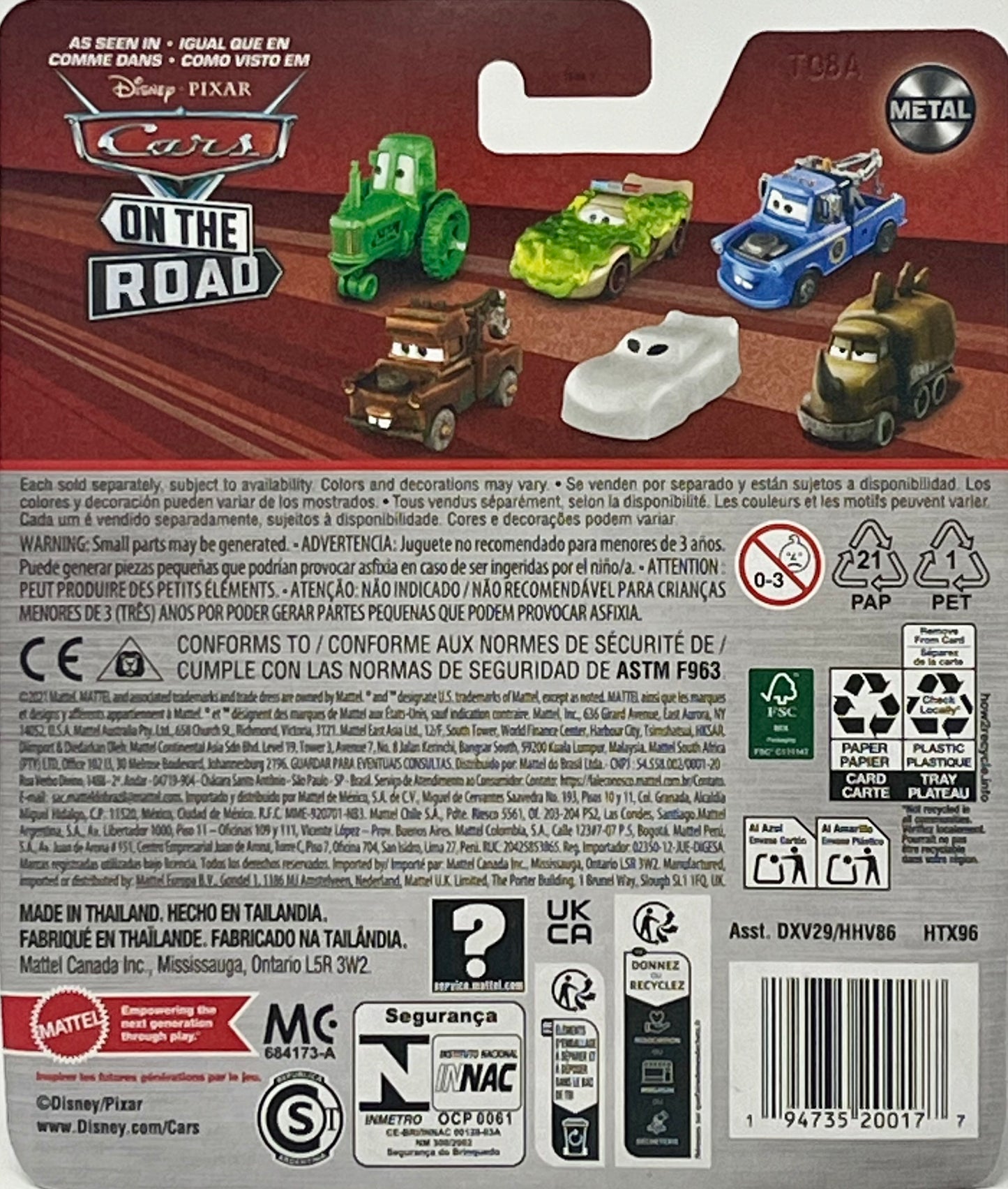 Disney Pixar Cars Tony Motorfelt Sheriff Die-cast Car 1:55 Mattel