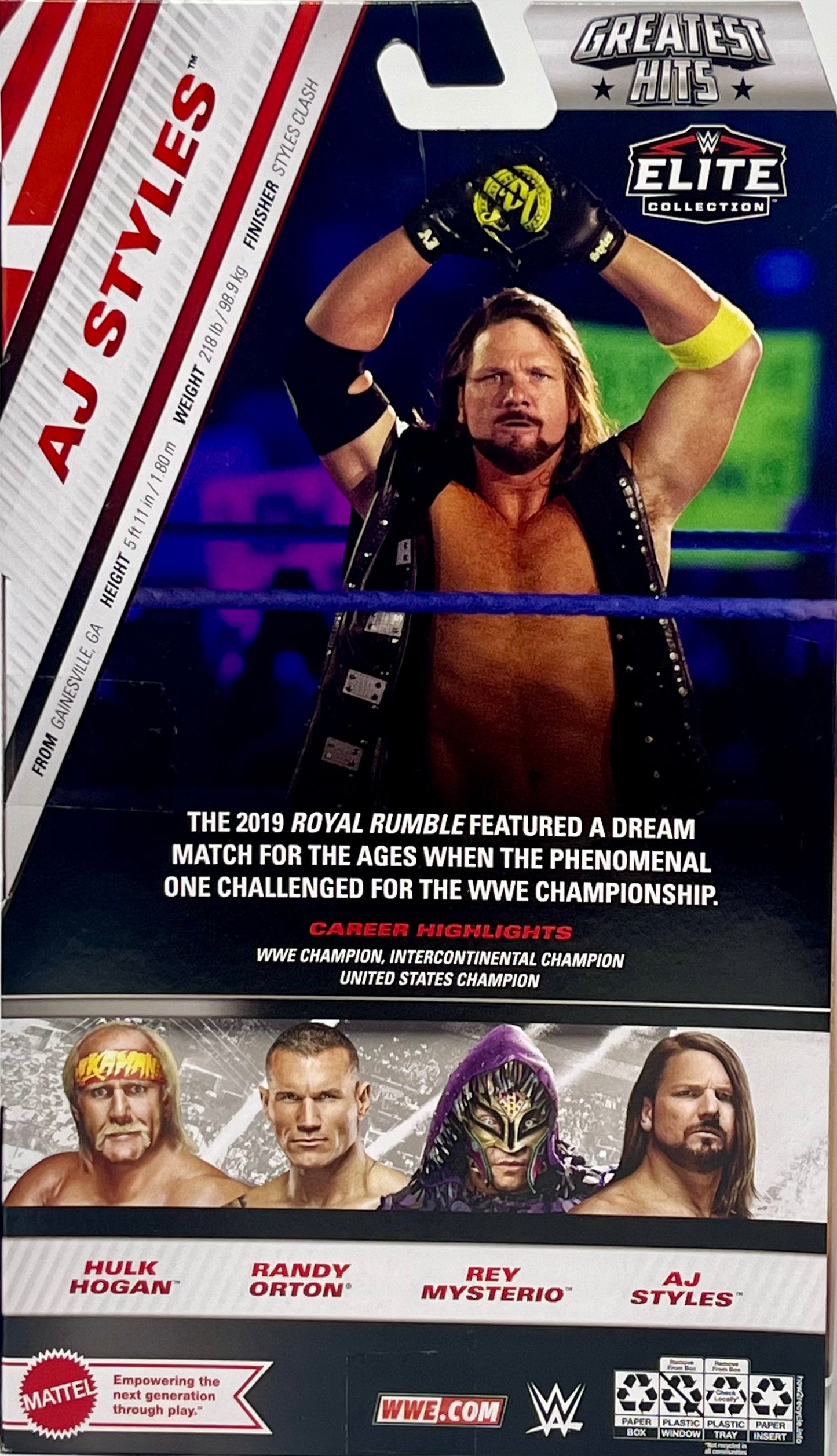 WWE Elite AJ Styles Greatest Hits Series 4  Toy Wrestling Action Figure