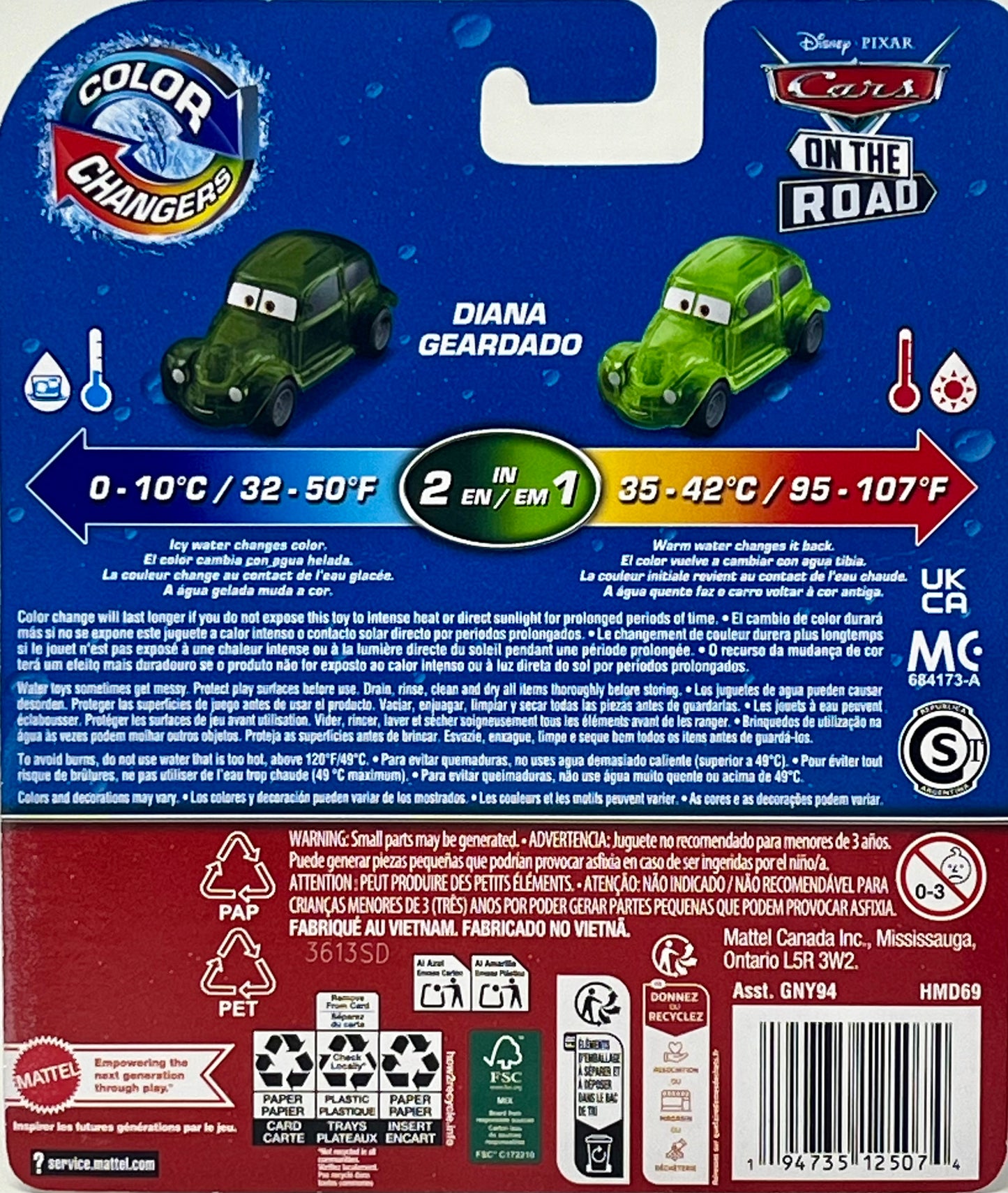 Disney Pixar Cars Diana Geardado On The Road Color Changers