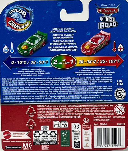 Disney Pixar Cars Cryptid Buster Lightning McQueen Color Changers