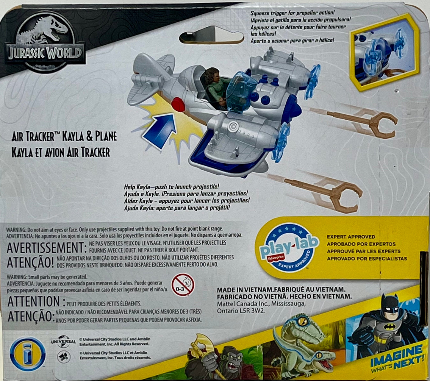 Fisher-Price Imaginext Jurassic World Dominion Kayla Figure Plane Air Tracker