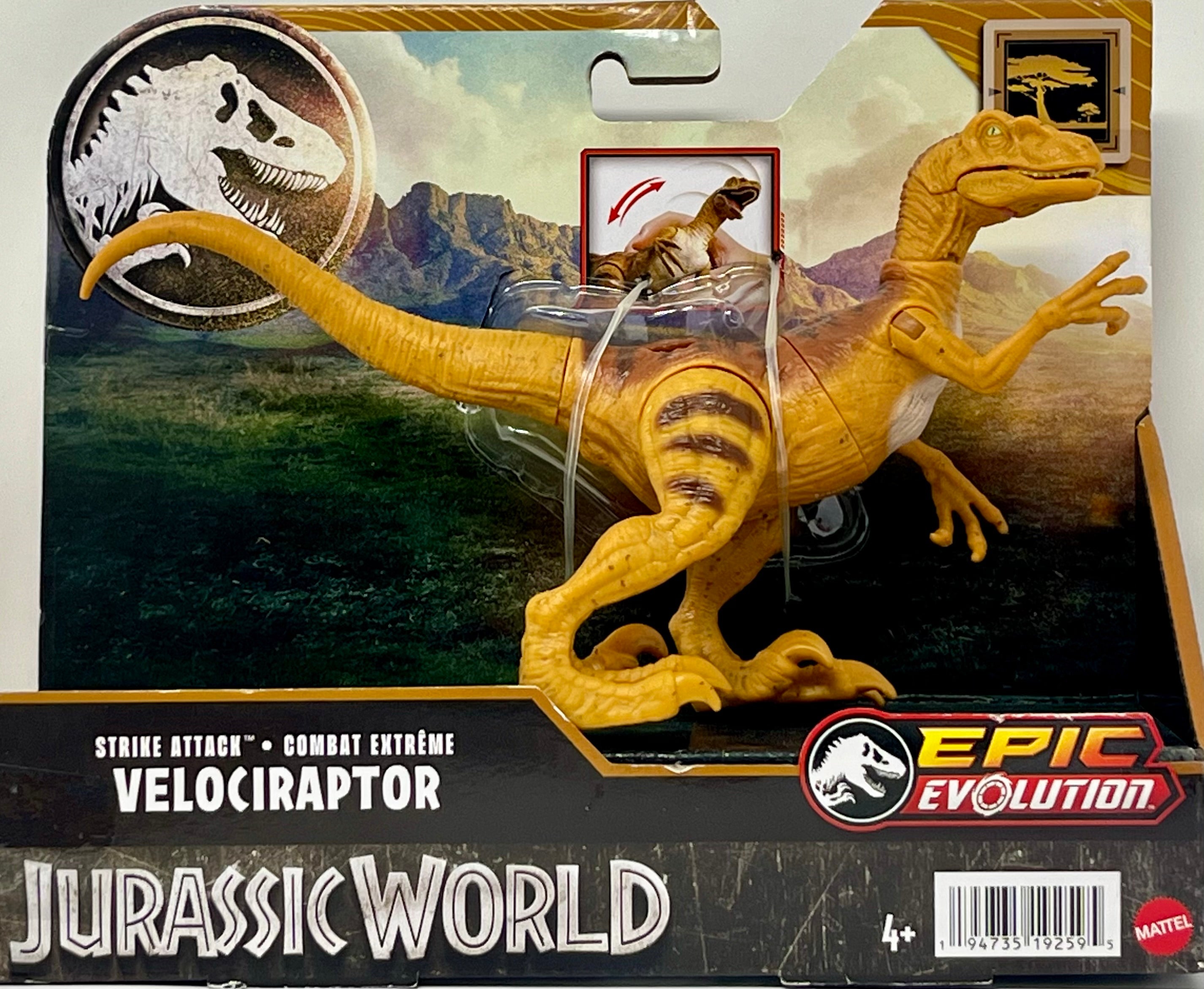 Jurassic World Epic Evolution Strike Attack Velociraptor Figure – Toy ...