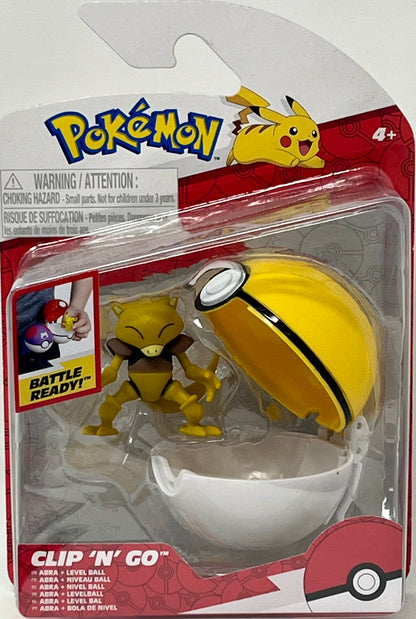 Pokemon Clip ‘N’ Go Abra Battle Figure with Level Ball