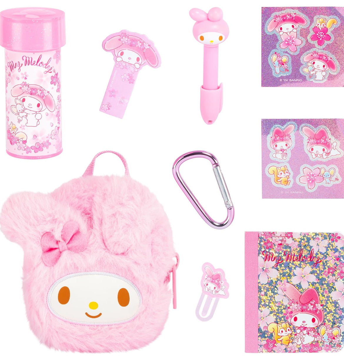 Real Littles My Melody Backpack Mini Hello Kitty Bag with 6 Stationary Surprises