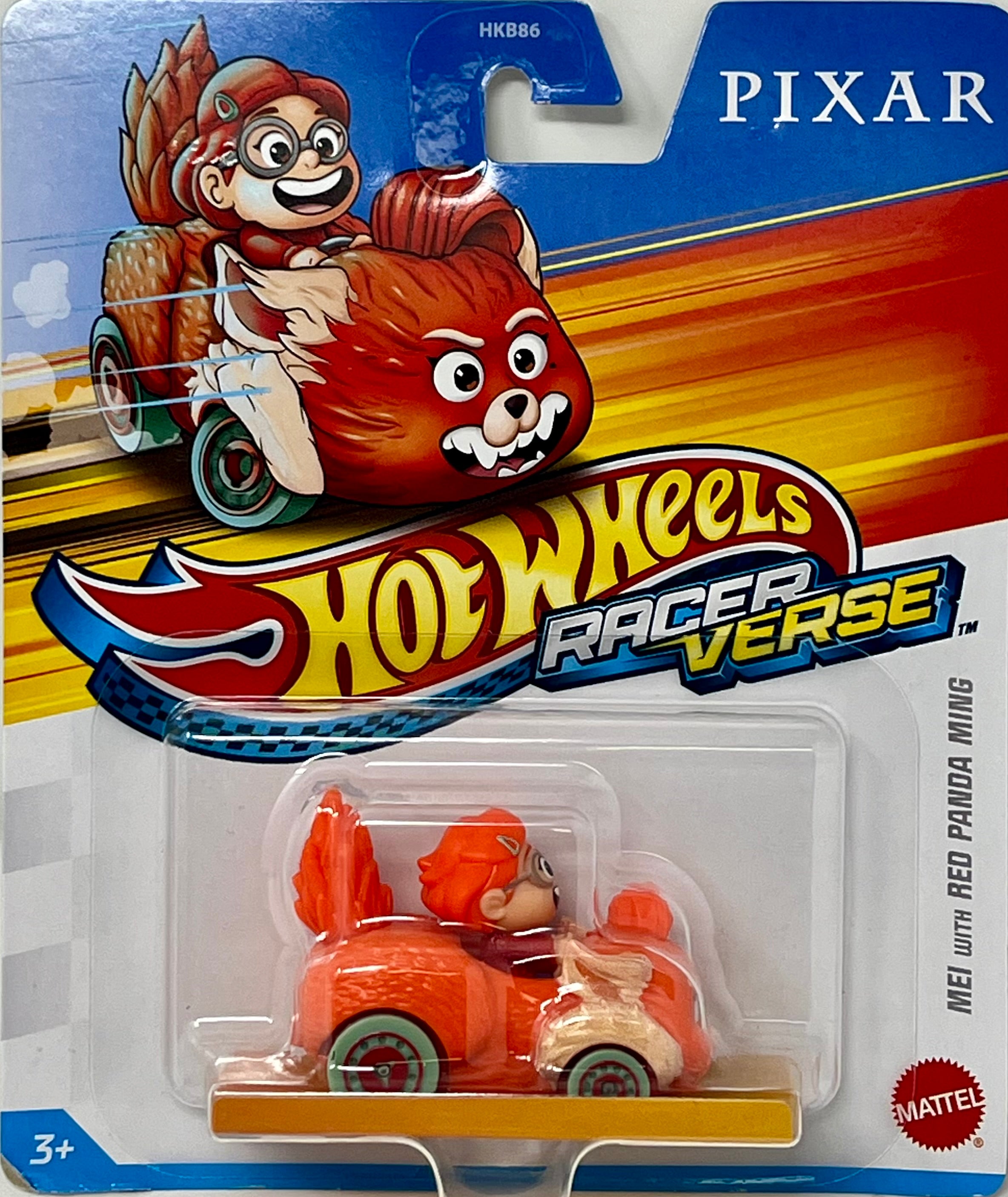 Hot Wheels Racer Verse MEI With RED PANDA MING Turning Red Racing Car ...