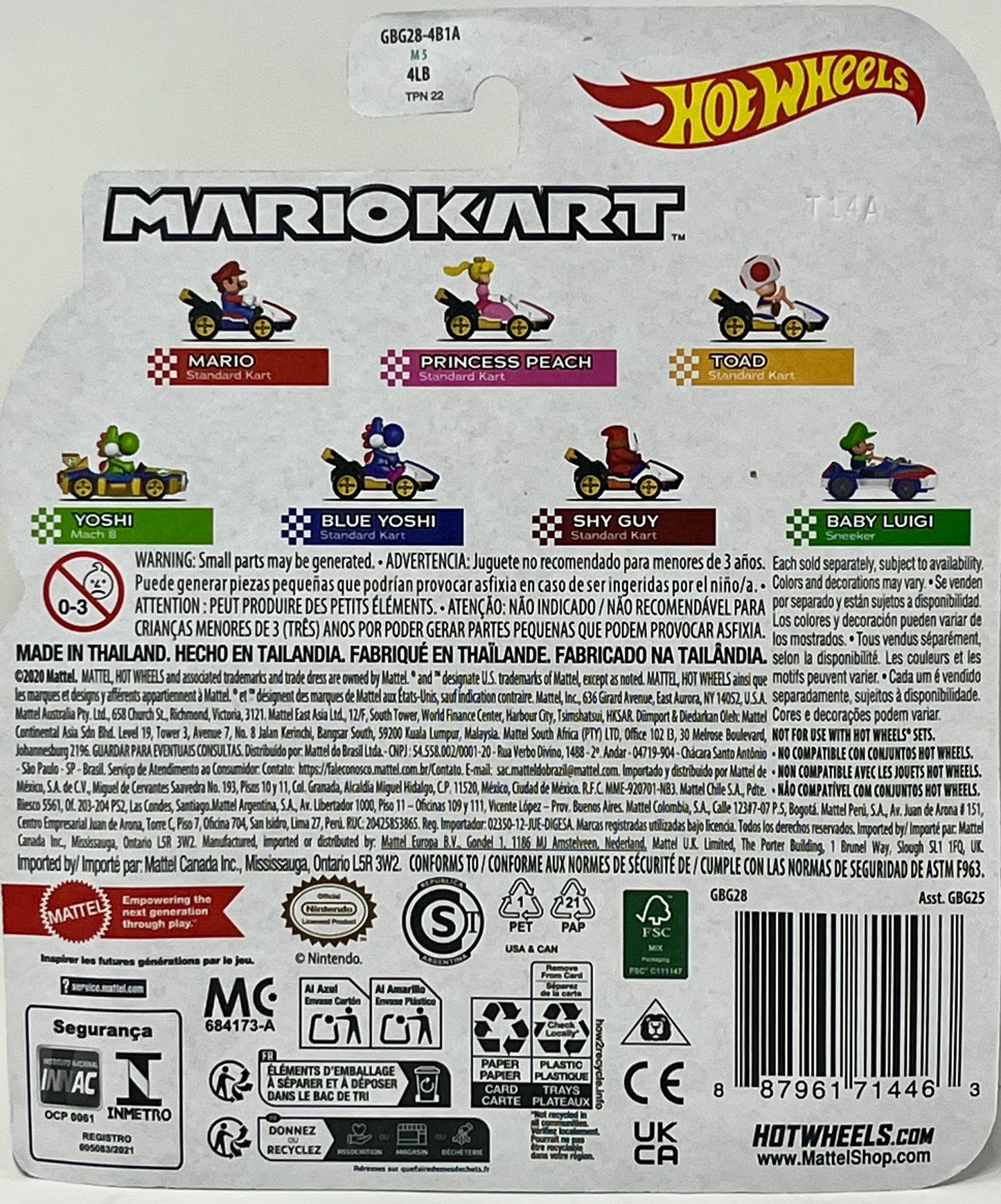 Hot Wheels Mario Kart Series Princess Peach - Standard Kart