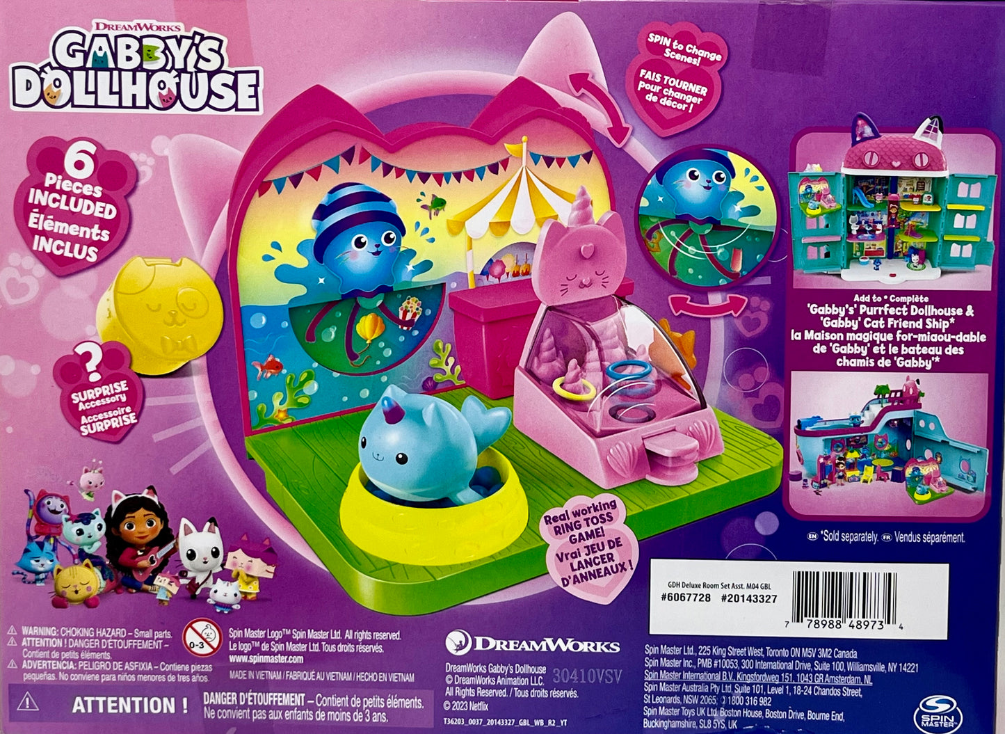 Gabby's Dollhouse Kitty Narwhal's Carnival Room
