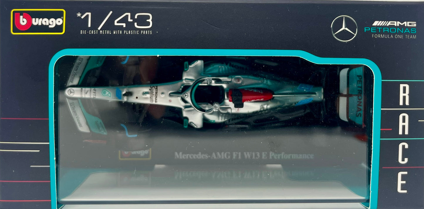 Bburago Mercedes-AMG F1 W13 Performance Car George Russell 1/43 scale