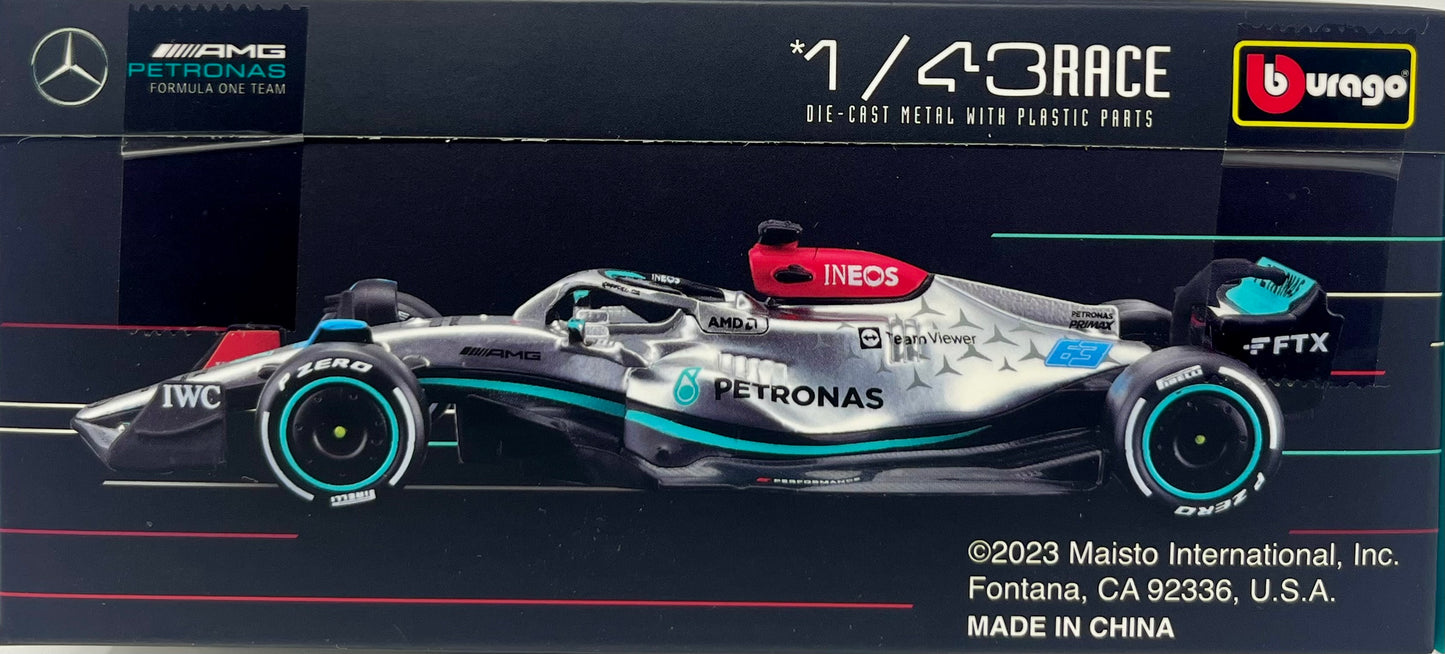 Bburago Mercedes-AMG F1 W13 Performance Car George Russell 1/43 scale