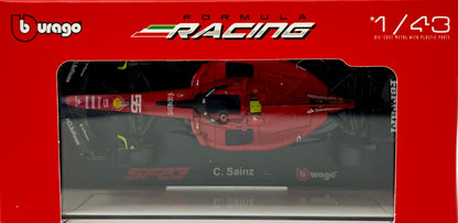 Bburago Formula Racing Ferrari SF-23 #55 Carlos Sainz 1/43 Scale