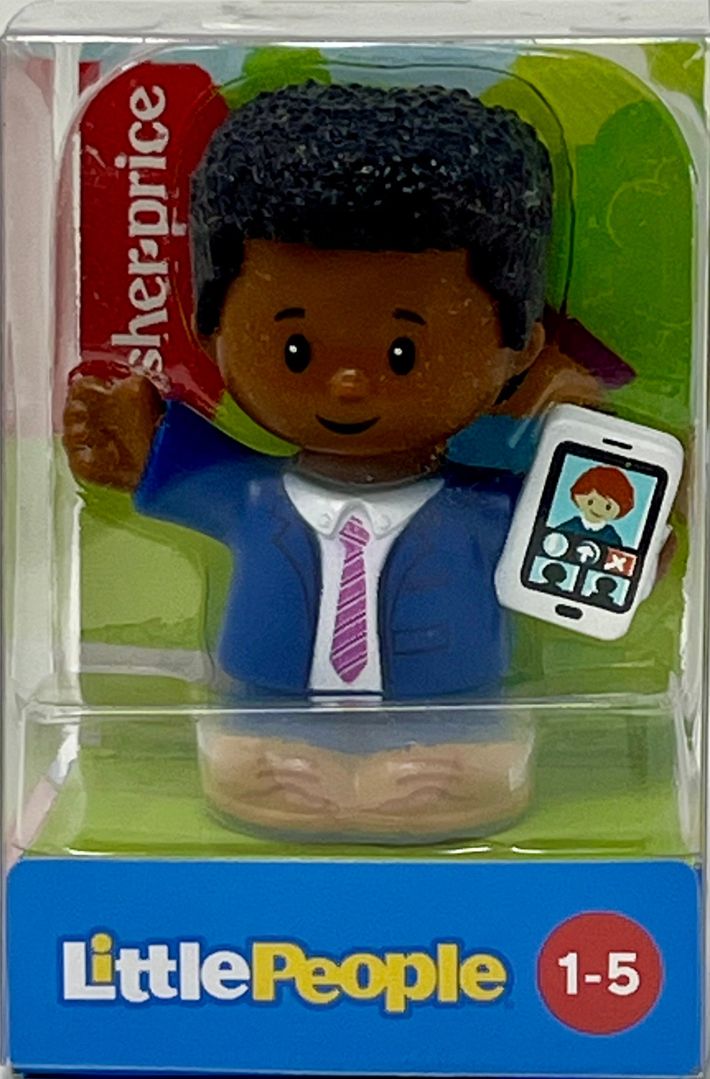 Fisher Price Little People Dad in Suit & Tie with Smart Phone