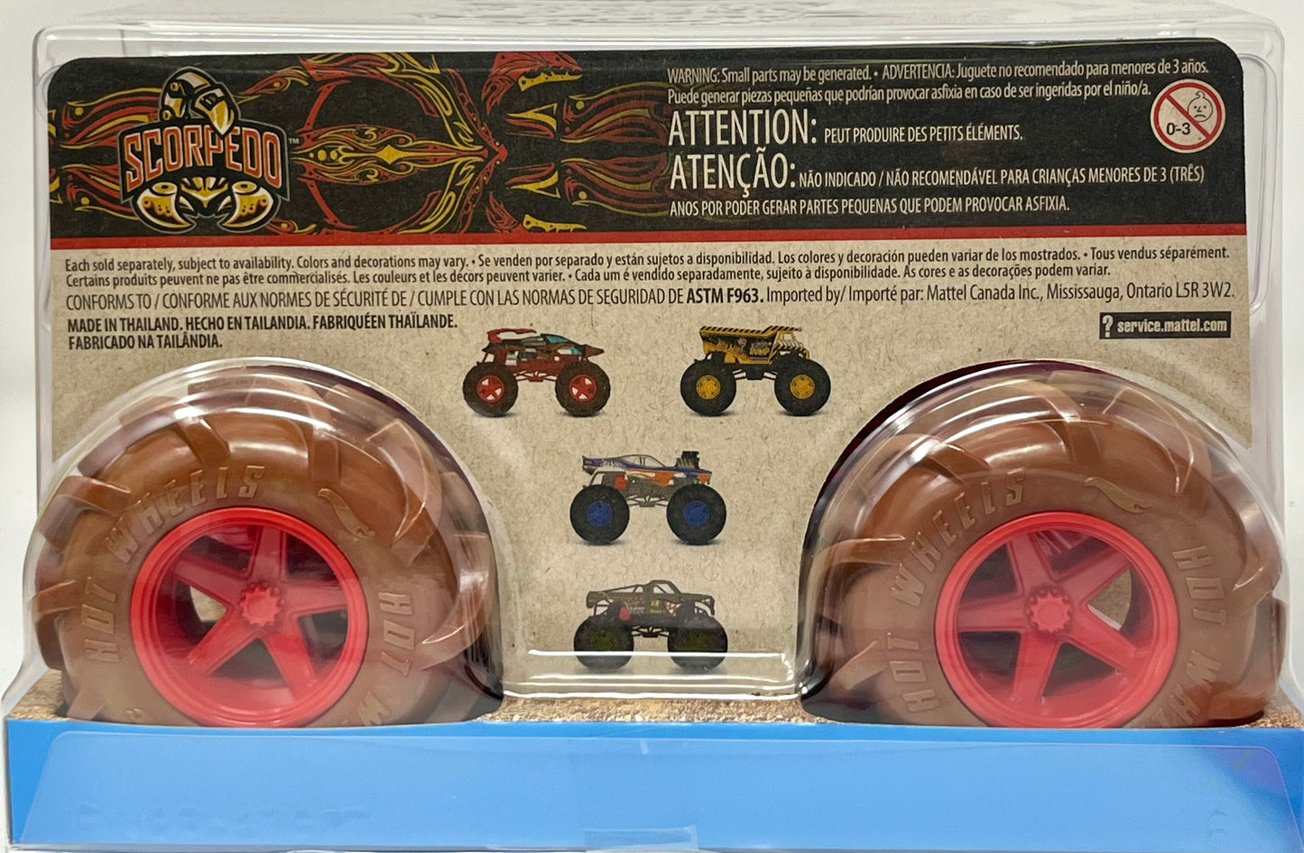 Hot Wheels Monster Trucks Scorpedo Black & Red