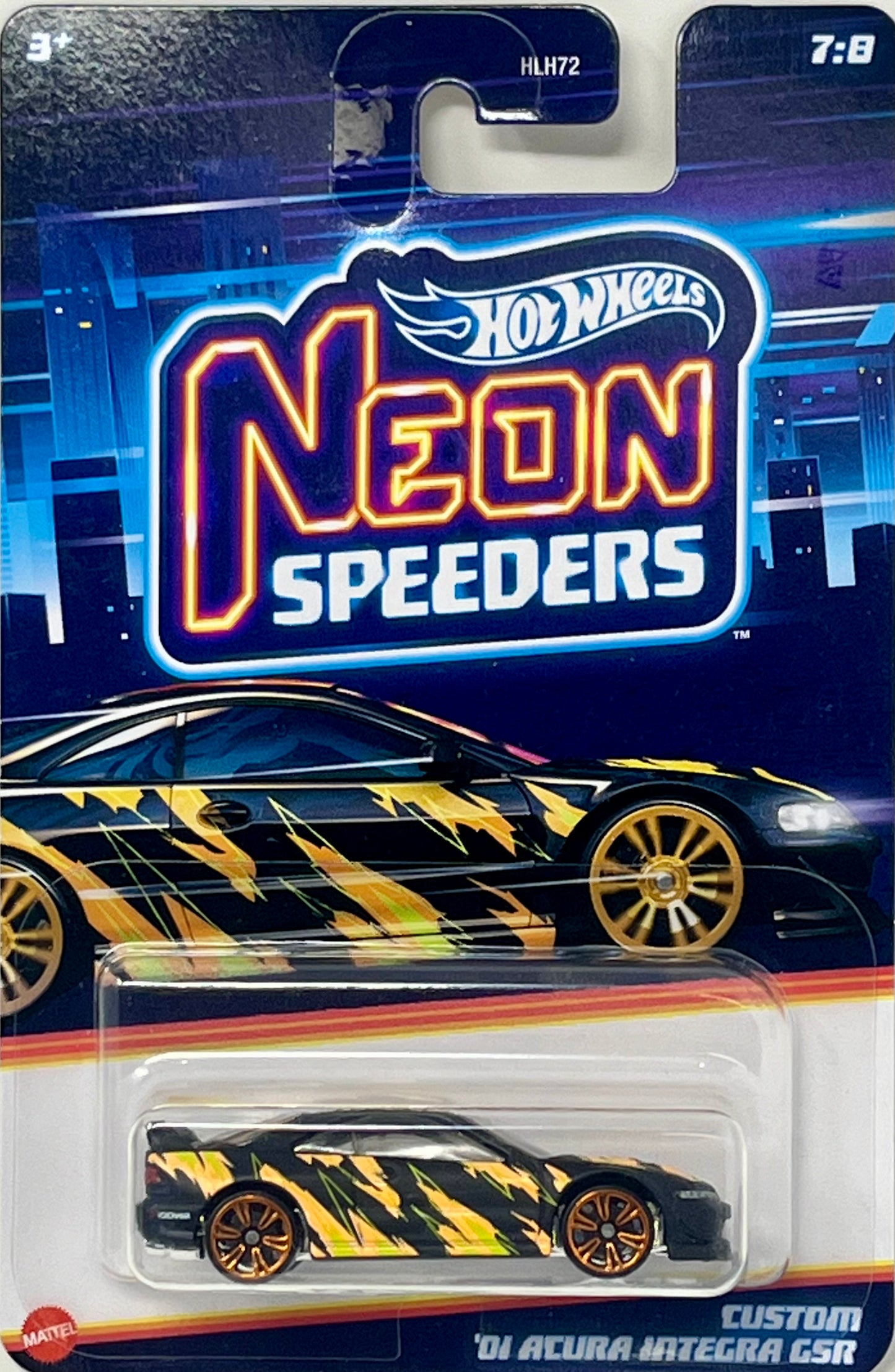 Hot Wheels Custom '01 Acura Integra GSR, Neon Speeders 7/8