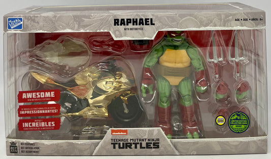 Teenage Mutant Ninja Turtles BST AXN Raphael with Motorcycle