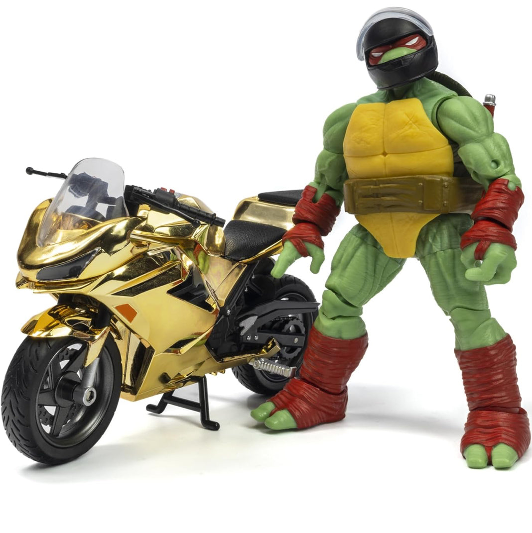タートルズ ラファエロ バイク BST AXN フィギュア 海外限定 Teenage Mutant Ninja Turtles BST AXN Raphael with Motorcycle