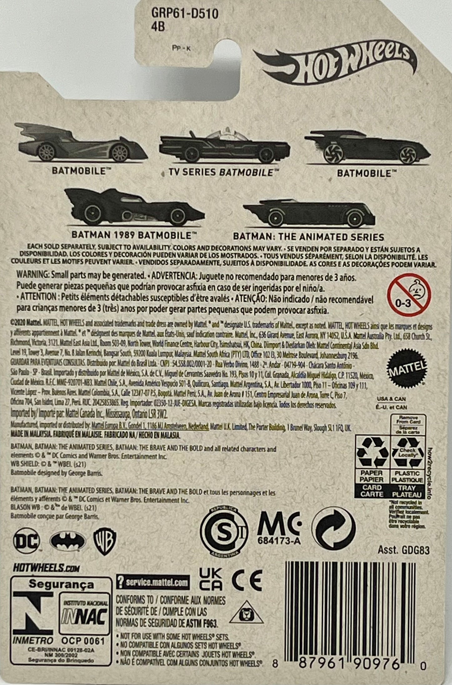 2021 Hot Wheels Batmobile (Black) Batman Series 3/5