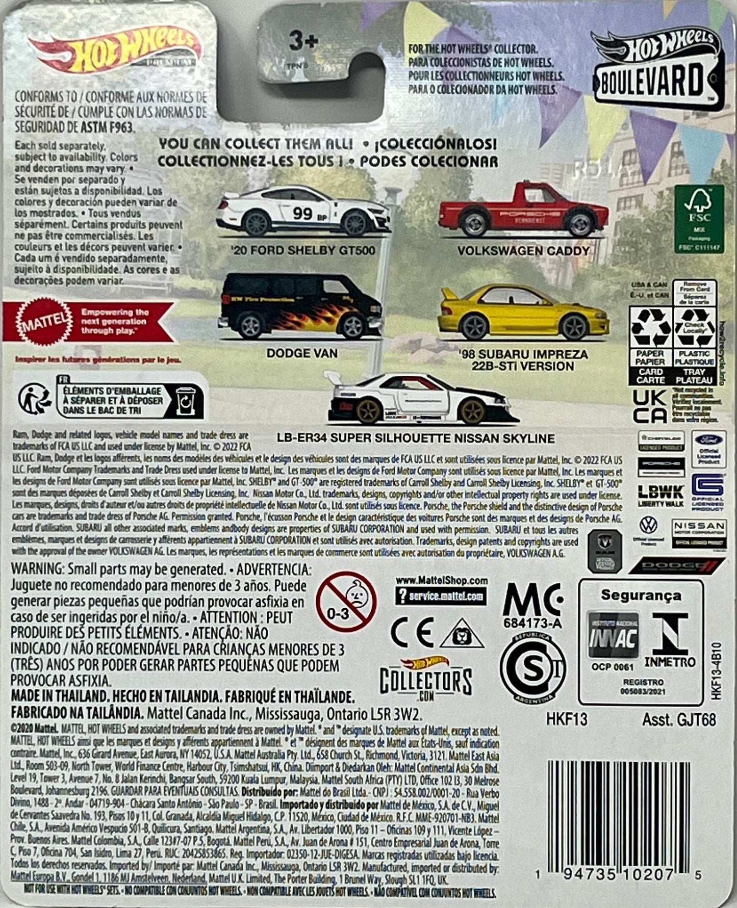 Hot Wheels Boulevard #67 Volkswagen Caddy Porsche Renndienst Real Riders