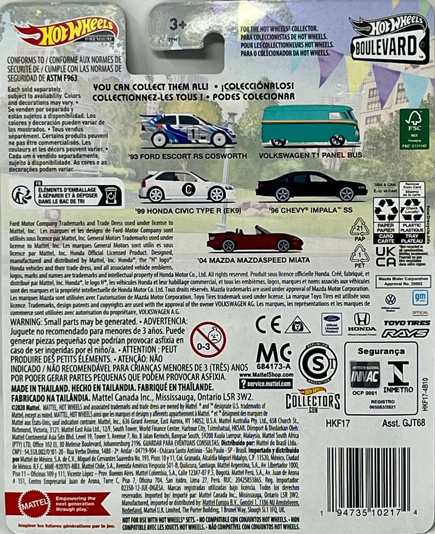Hot Wheels Collector Veículo de Brinquedo 93 Ford Escort RS Cosworth