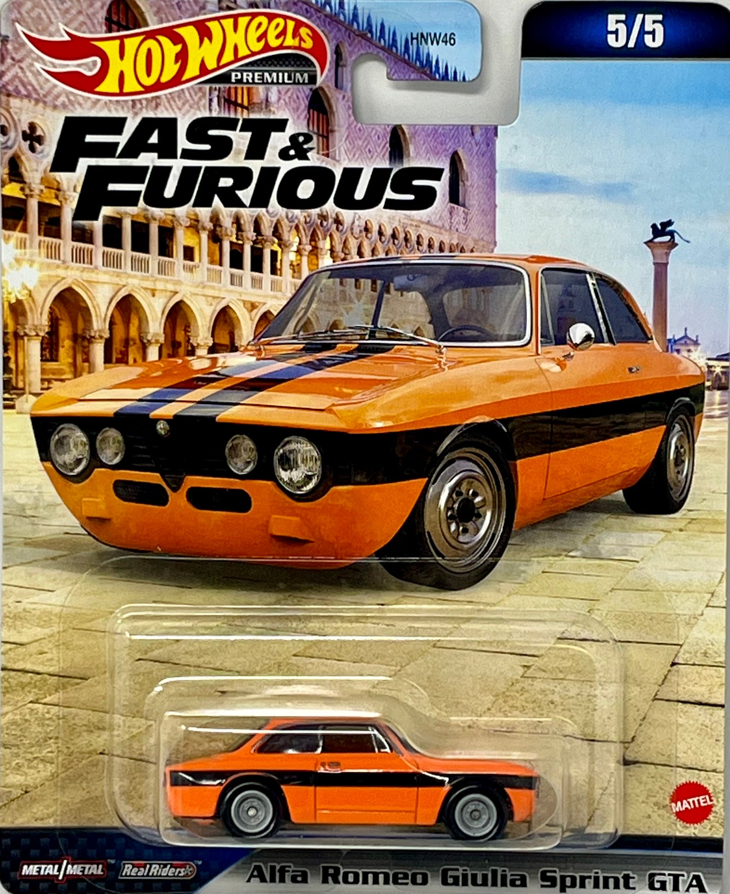 Hot Wheels Fast and Furious - Alfa Romeo Julia Sprint GTA [3 Years Old and Up]