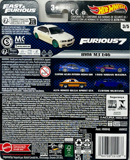 Hot Wheels HNW52 Fast & Furious - BMW M3 E46 (3 Years Old and Up)