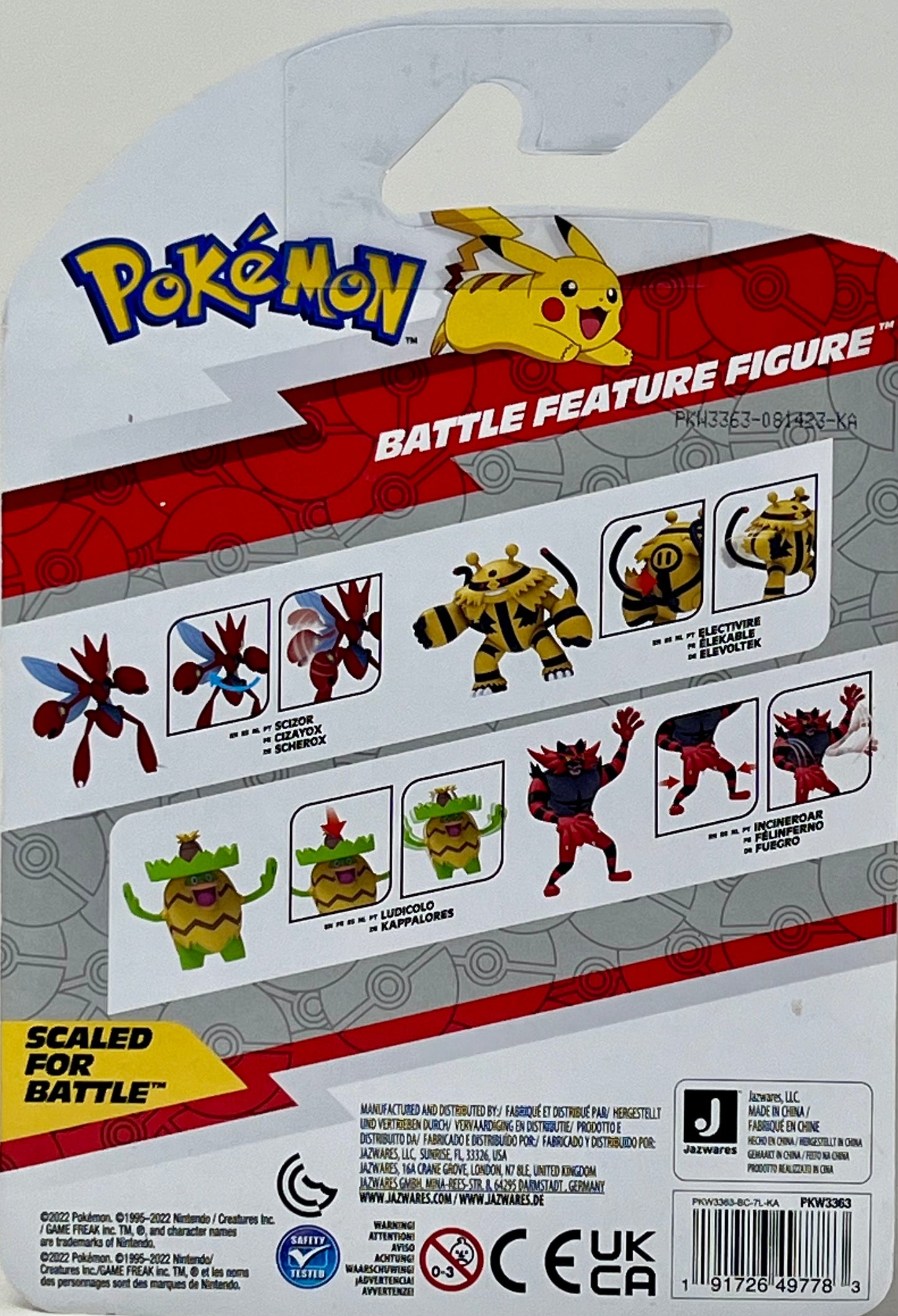 Pokemon SCIZOR Battle Feature Figure - 4.5-Inch Scizor Battle Figure with Slashing Pincer