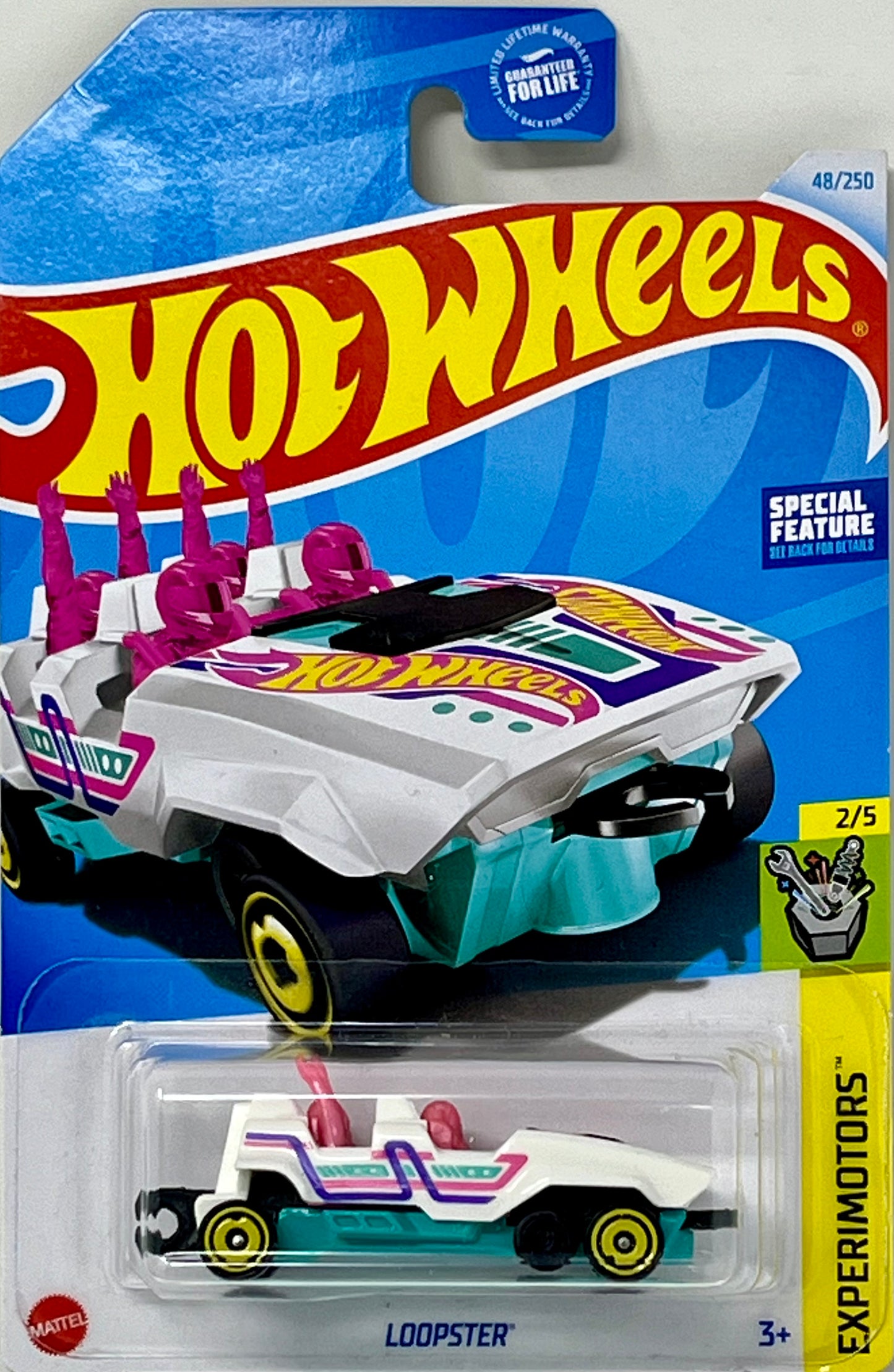 Hot Wheels Loopster, Experimotors 2/5 [White/handsup] 48/250