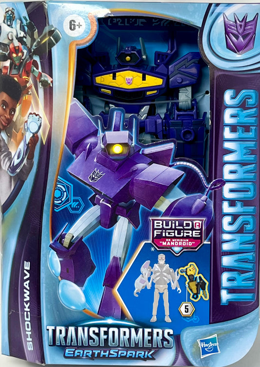 Transformers Toys EarthSpark Deluxe Class Shockwave Action Figure, 5-Inch, Robot Toys for Kids Ages 6 and Up