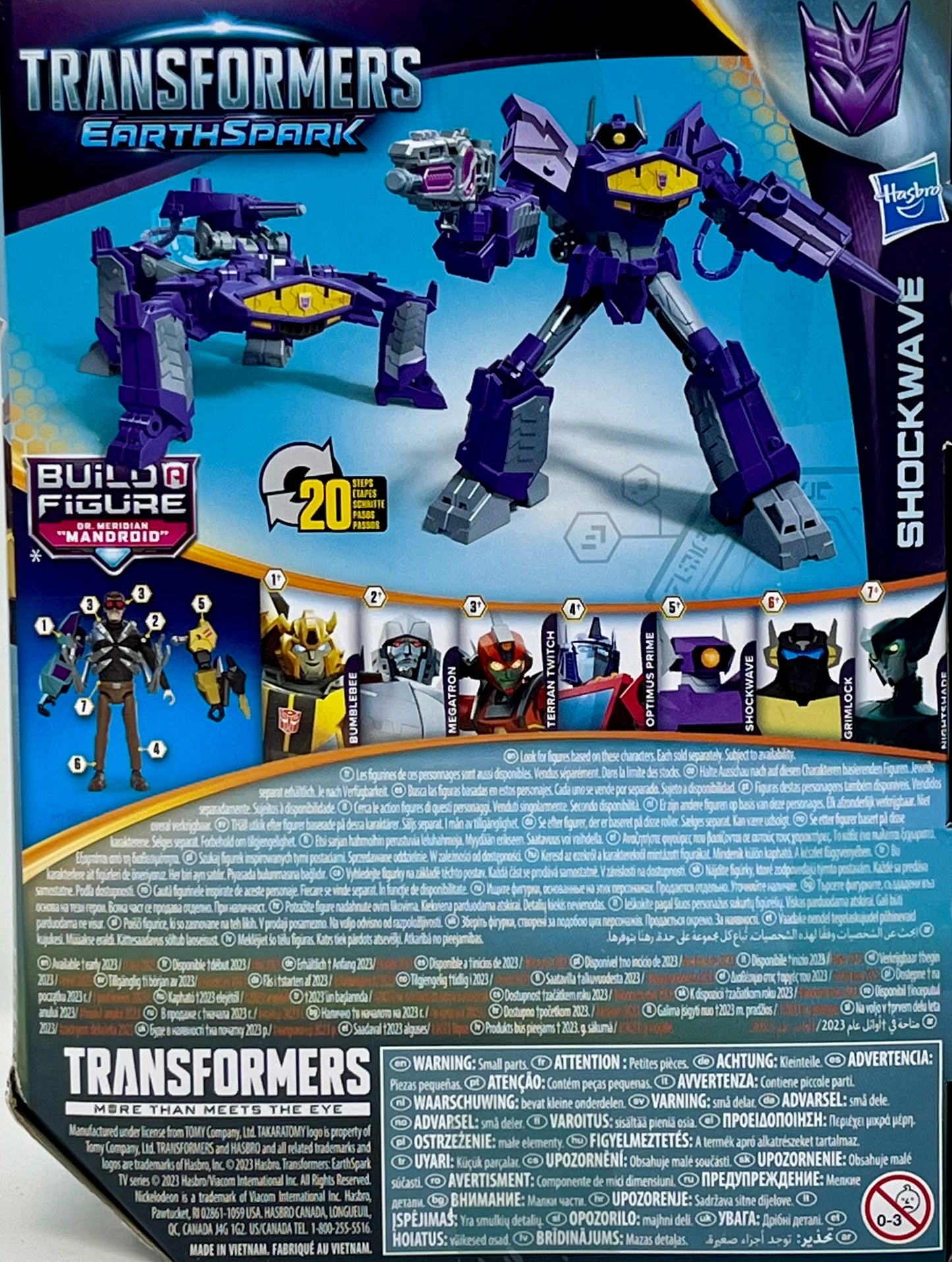 Transformers Toys EarthSpark Deluxe Class Shockwave Action Figure, 5-Inch, Robot Toys for Kids Ages 6 and Up