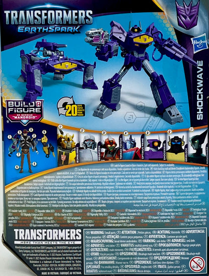Transformers Toys EarthSpark Deluxe Class Shockwave Action Figure, 5-Inch, Robot Toys for Kids Ages 6 and Up