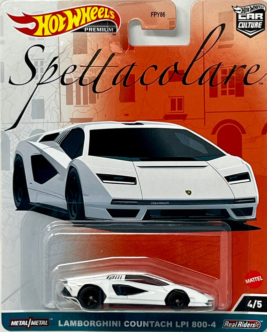 Hot Wheels Lamborghini Countach LPI 800-4, Spettacolare 4/5 [White]