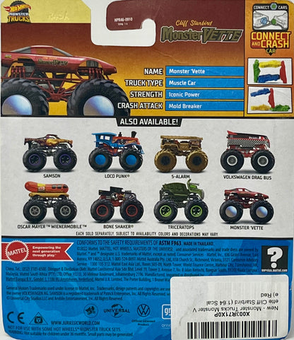 Hot Wheels Monster Trucks Monster Vette, 2023 Connect and Crash Car [Leading Legends 3/6]