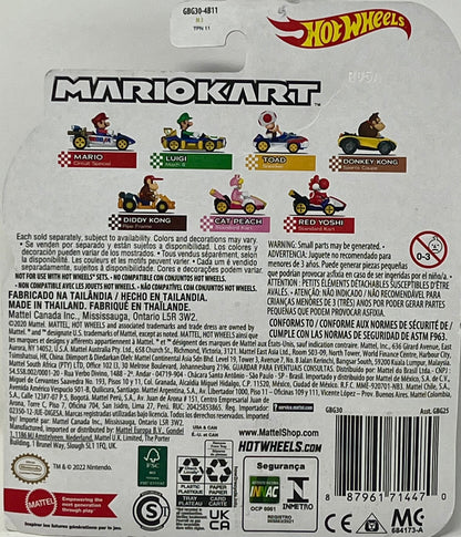 Hot Wheels Mario Kart Toad with Sneeker  1:64 Die-Cast Vehicle