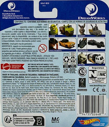 Hot Wheels Character Cars Dreamworks Shrek DONKEY Die-Cast Truck