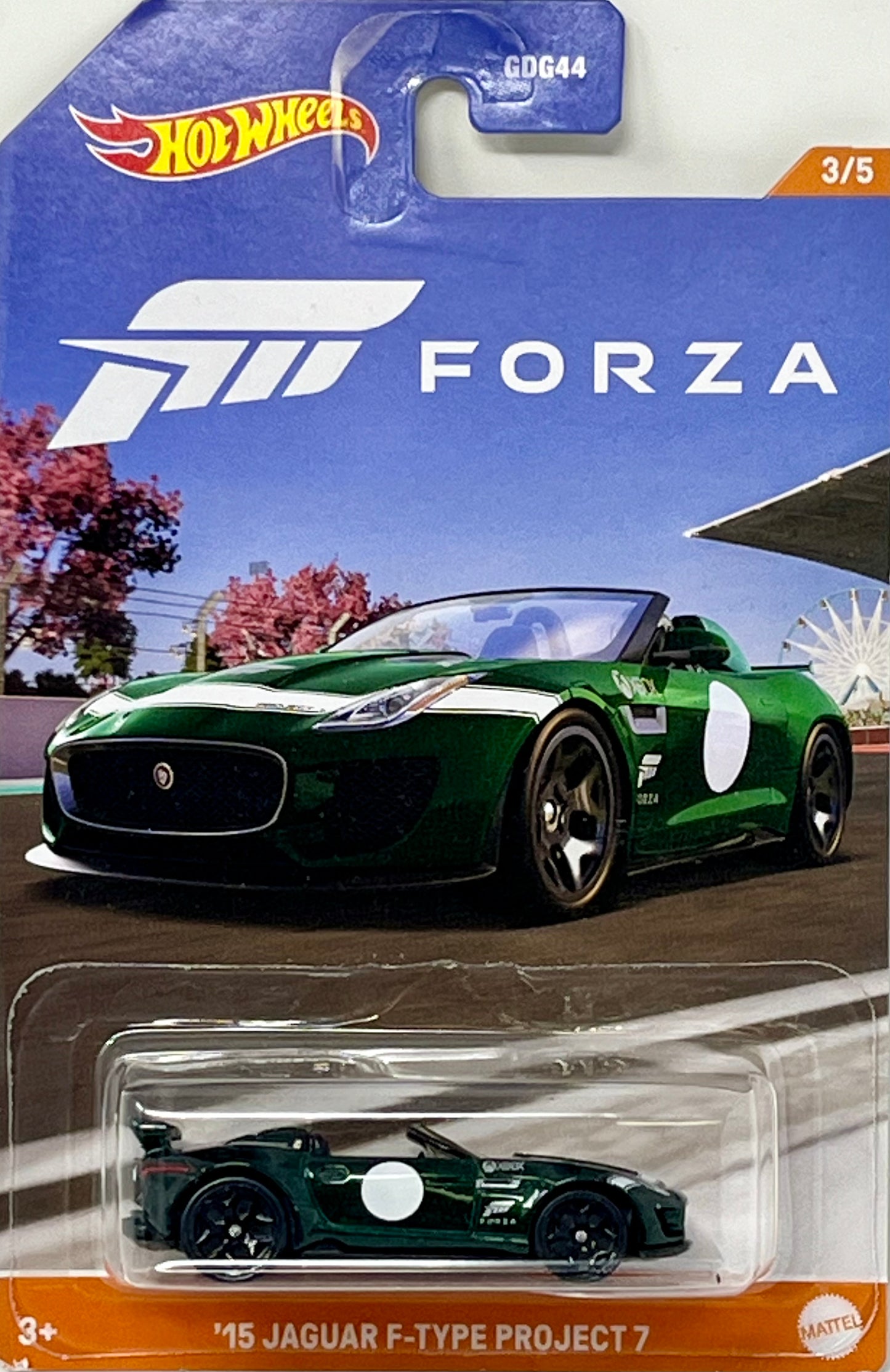 Hot Wheels Forza Horizon Die Cast Model Car '15 Jaguar F-Type Project 7 Scale 1:64