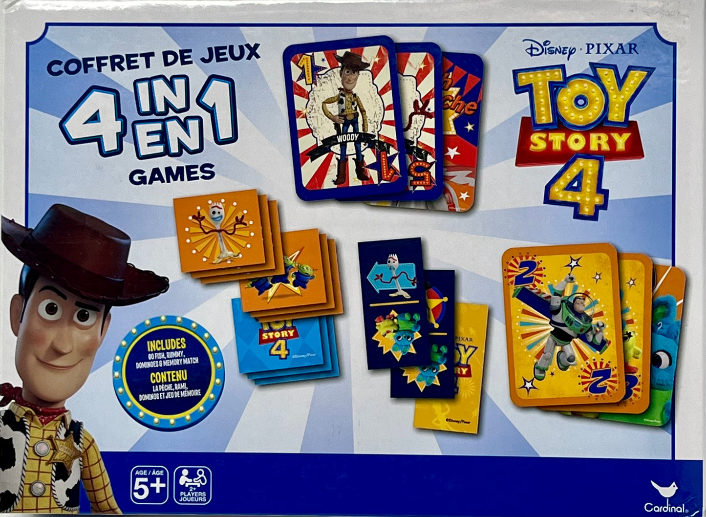Disney Toy Story 4 Game Set 4 in 1 Go Fish, Rummy, Dominoes and Memory