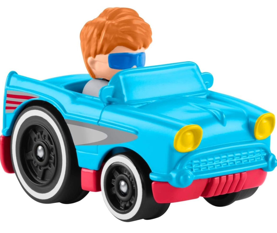 Fisher Price Little People Hot Rod Light Blue Car