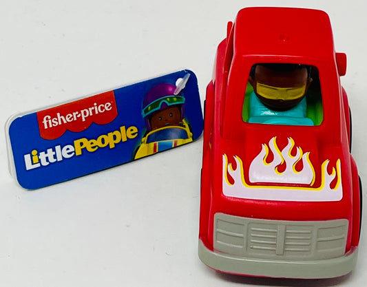 Fisher Price Little People Red Car w/Flames