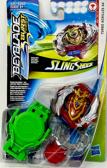 BEYBLADE Burst Turbo Slingshock Turbo Achilles A4 Starter Pack - Battling Top and Right/Left-Spin Launcher, Age 8+