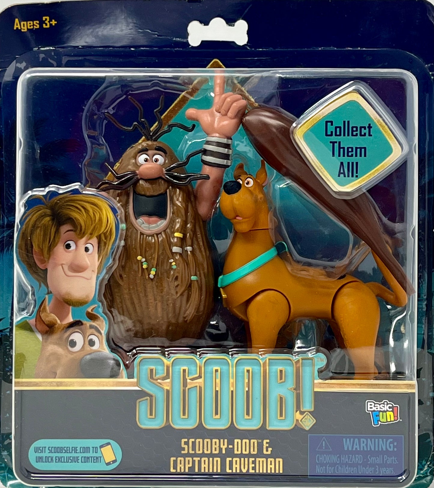 Basic Fun Scoob! 5" Action Figures 2 Pack - Scooby Doo and Captain Caveman
