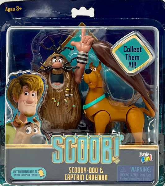 Basic Fun Scoob! 5" Action Figures 2 Pack - Scooby Doo and Captain Caveman