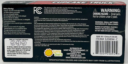 Maxx Action 5” Cup Cake Truck Friction Motor Rubber Tires Lights and Sound