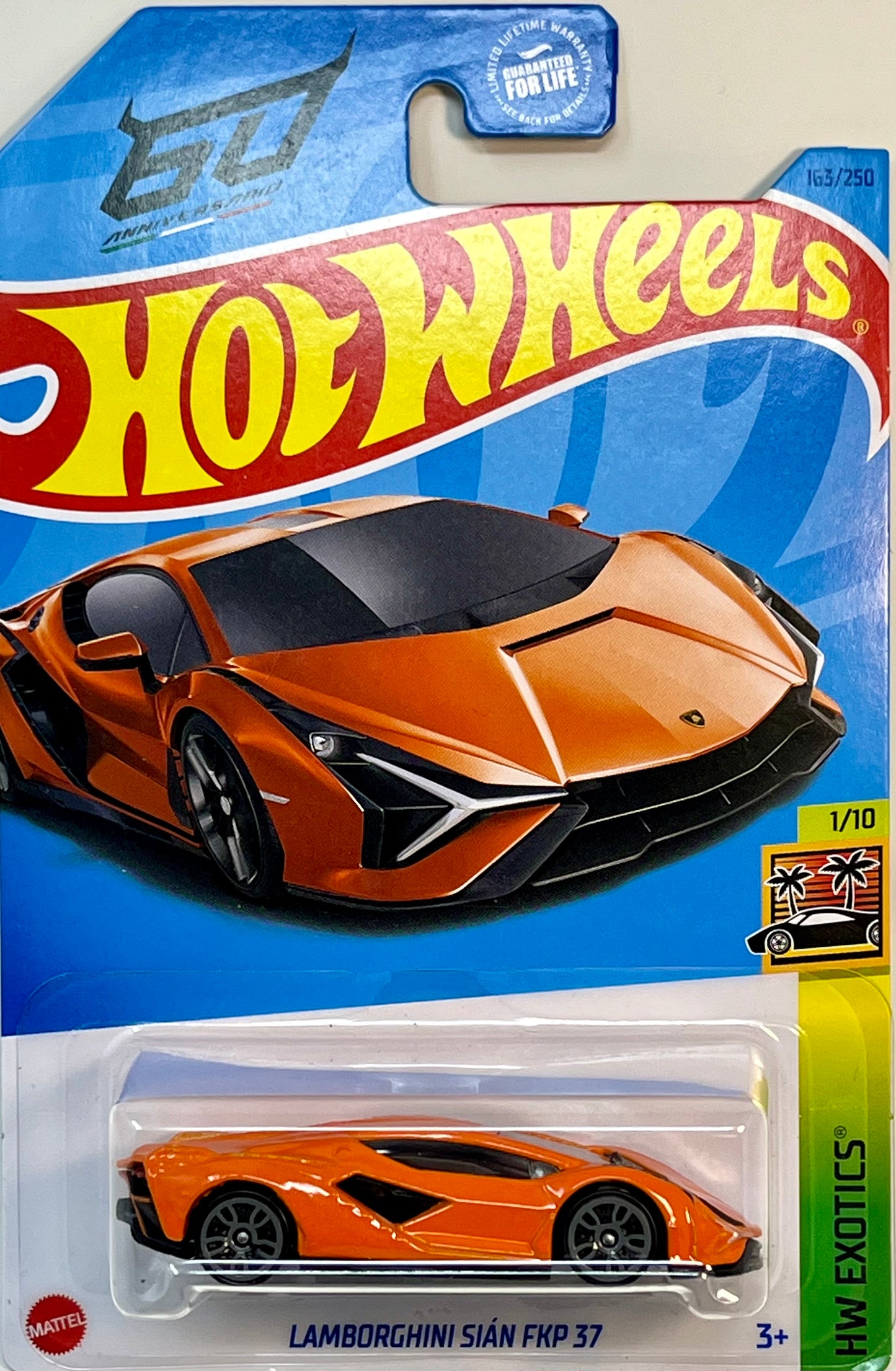 Hot Wheels Lamborghini Sian FKP 37 (Orange) with Protector