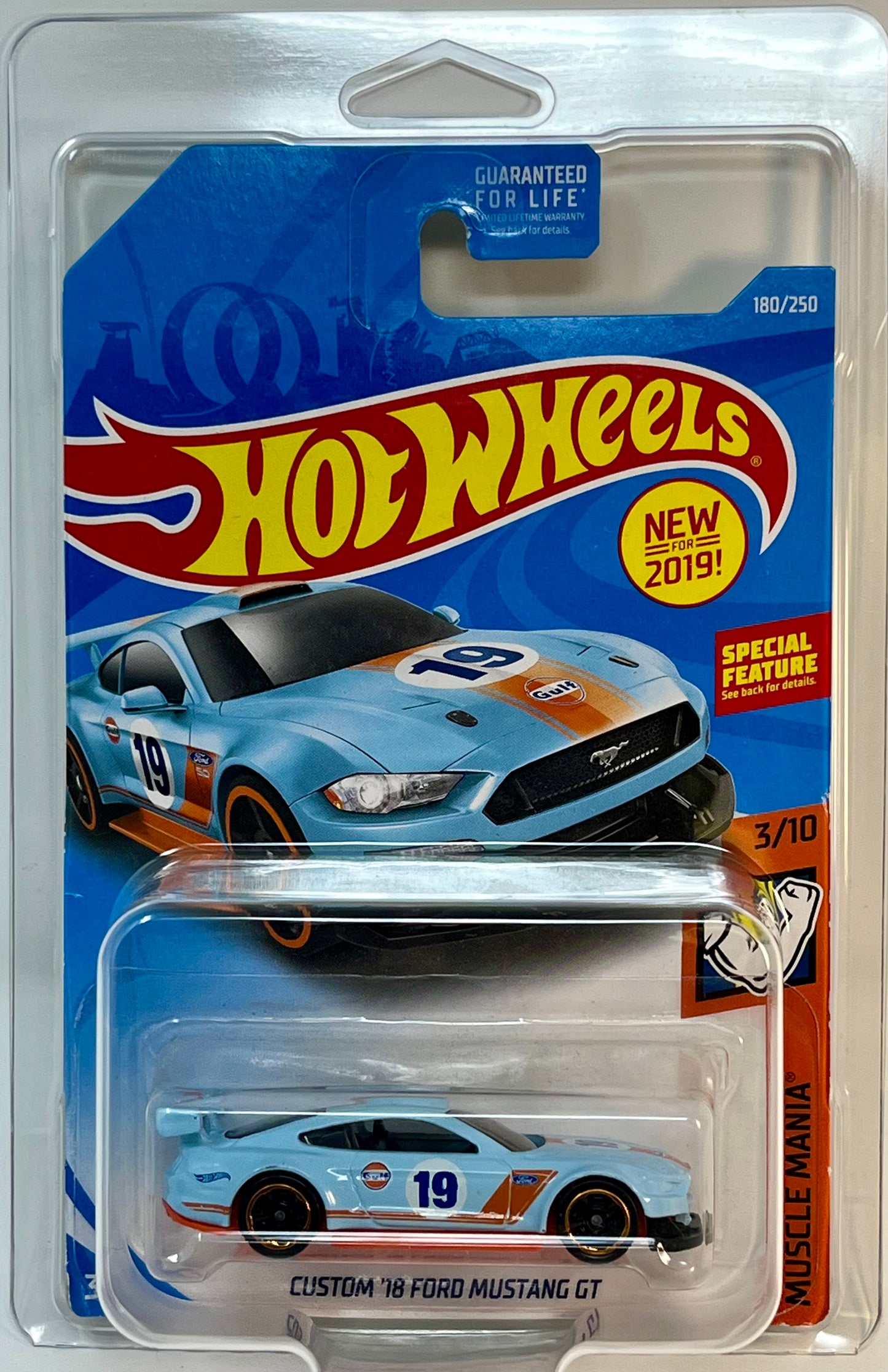 Hot Wheels Custom ‘18 Ford Mustang GT (Gulf) with Protector