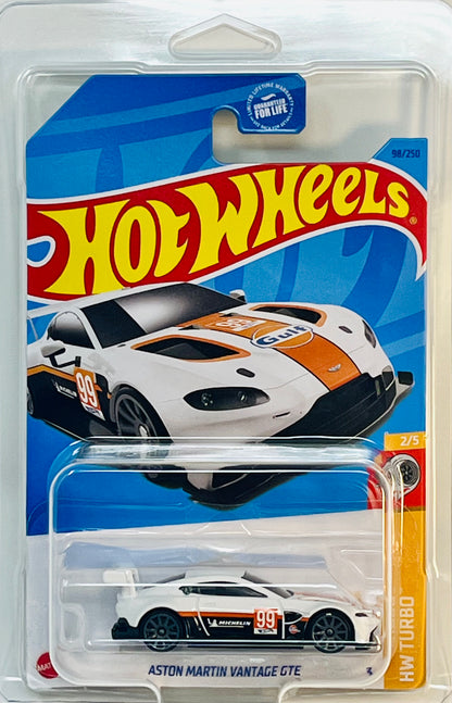 Hot Wheels Aston Martin Vantage GTE (White Gulf) with Protector