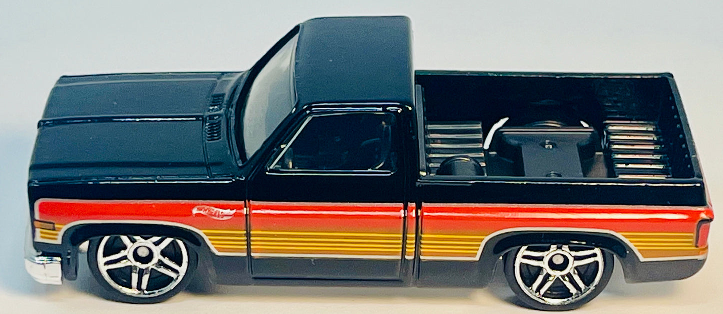 Hot Wheels '83 Chevy Silverado Slammed  (Black) with Protrctor