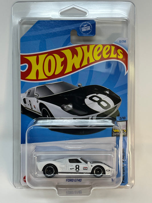 Hot Wheels Ford GT40 (White/Black) Factory Fresh with Protector