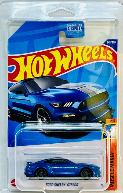 Hot Wheels Ford Shelby GT350R (Blue) Muscle Mania with protector