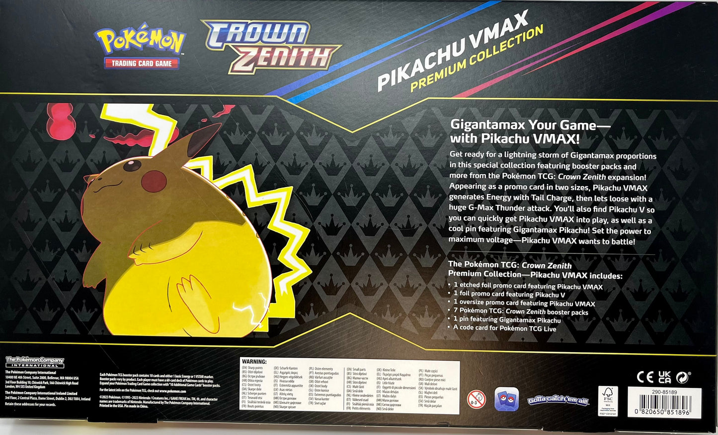 Pokemon TCG: Crown Zenith Special Collection - Pikachu VMAX