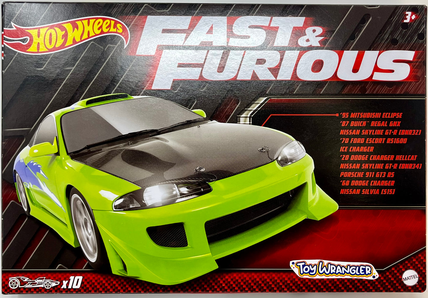 Hot Wheels Fast & Furious--8 Car Pack with 2 Exclusive Car total 10 Cars